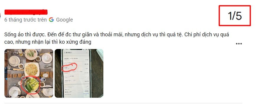 Xử lý đánh giá 1 sao